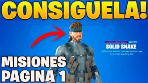 COMO CONSEGUIR LA SKIN DE SOLID SNAKE EN FORTNITE ✅ COMPLETA LAS MISIONES DE SOLID SNAKE LA PÁGINA 1