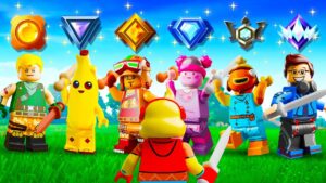 FUI 1v1 CONTRA TODOS os RANKINGS no LEGO x FORTNITE! (BRONZE AO SURREAL)