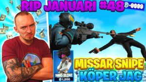 KÖPER SKINS FÖR VARJE GÅNG JAG MISSAR EN SNIPE I FORTNITE *RIP JANUARI*