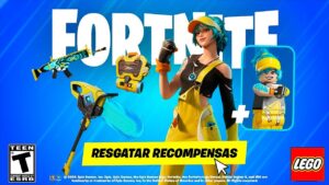 LIBERADA! NOVA *SKIN GRÁTIS* LEGO e RECOMPENSAS no FORTNITE! (COMO RESGATAR GRÁTIS TRAJE COMETA)