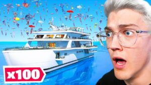100 JOUEURS se battent sur le YACHT de FORTNITE