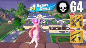 64 Elimination Solo vs Squads Wins (Fortnite Chapter 5 Gameplay Ps4 Controller)