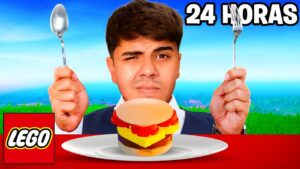 COMIDAS DE LEGO FORTNITE POR 24 HORAS!