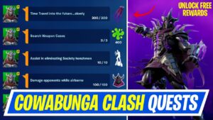 Fortnite Complete Phase 3 Cowabunga Clash TMNT Quests - How to Splinter Assignment Ooze War Quests
