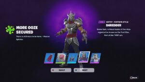 Fortnite Shredder Skin Gameplay And Review (TMNT Premium Battle Pass Instant Reward)