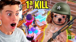MI PERRITA GAIA HACE SU PRIMERA KILL EN FORTNITE
