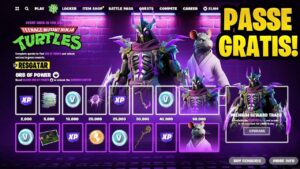 *PASSE GRÁTIS* PARA TODOS no FORTNITE! COMO RESGATAR o NOVO MINI PASSE GRÁTIS das TARTARUGAS NINJAS!