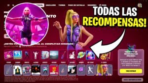 TODAS LAS RECOMPENSAS (Gratis y Premium) DEL PASE DE LADY GAGA EN FORTNITE! Skins, Precio, Canciones