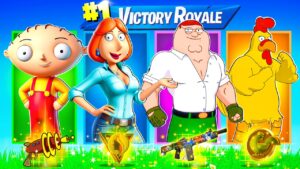 The RANDOM FAMILY GUY BOSS Challenge in Fortnite (Peter Griffin, Lois Griffin, Stewie,Giant Chicken)