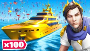 100 MIDAS se battent au YACHT de MIDAS sur FORTNITE