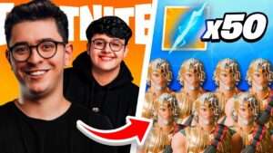 2 YOUTUBERS VS 50 RAIOS NO FORTNITE!