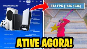 COMO *AUMENTAR MUITO* o FPS do FORTNITE no CONSOLE EM 2024! 🤯😍 MELHOR CONFIGURAÇÃO (PS4/XBOX/PS/PC)
