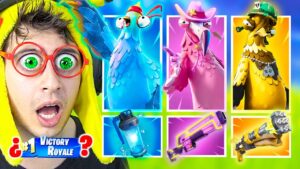 Pollo Skin Challenge 🐔😂!! (Animales de Colores 🔴🟢🟡) - Fortnite