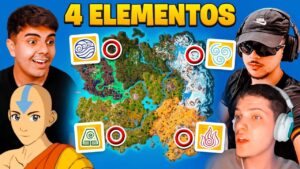 4 ELEMENTOS, 4 CANTOS no AVATAR X FORTNITE...