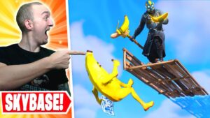 BYGGER SKYBASE MED BANANER I FORTNITE