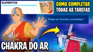 COMO COMPLETAR TODAS AS MISSÕES TAREFAS ELEMENTOS CHAKRA DO AR - Fortnite