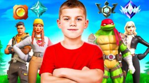 Mon PETIT FRÈRE AFFRONTE TOUS les RANKS de FORTNITE ! 😳 (Il est trop fort)