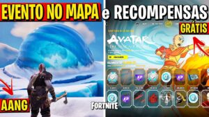 RESGATE AGORA 3 RECOMPENSAS GRÁTIS! NOVOS PODERES MÍTICOS e AVATAR AANG NO MAPA do FORTNITE!