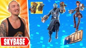 BYGGER SKYBASE MED NITRO FISTS I FORTNITE