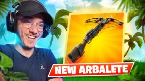 FAIRE TOP 1 avec la NOUVELLE ARBALÈTE MYTHIQUE sur FORTNITE ( Vive les voitures 🤡 )