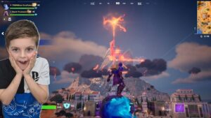 My 10 Year Old Kid Reaction To The NEW Fortnite Mini Live Event APOCALYPSE & Gifting Him TITAN Skin