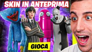 Provo le NUOVE Skin in ANTEPRIMA! Huggy Wuggy, Mercoledì, Art il Clown e Repo! Fortnite ITA