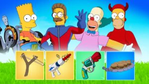 Gioco la Random Skin dei SIMPSON Challenge! Stagione dei Simpson Fortnite ITA