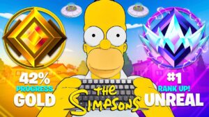 Gold to Unreal SPEEDRUN.. (Fortnite Simpsons)
